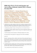 HRIR 3021 FINAL EXAM with Questions and &NewLine;Answers&sol;Plus a Rationale Updated 2026 A&plus;&sol;Instant &NewLine;Download PDF