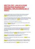 AHA ACLS Exam 2025 &ndash; 100&percnt; Real Questions & Verified Answers &lpar;Latest Guidelines&rpar; &vert; Get It Right&excl;