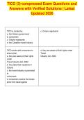 TICO &lpar;3&rpar;-compressed Exam Questions and&NewLine;Answers with Verified Solutions &vert; Latest&NewLine;Updated 2026