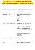 TICO & OPC Exam Questions and Answers&NewLine;with Verified Solutions &vert; Latest Updated 2026