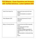 TICO Module 1 Exam Questions and Answers&NewLine;with Verified Solutions &vert; Latest Updated 2026&NewLine;
