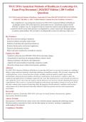 WGU D514 Analytical Methods of Healthcare Leadership OA Exam 2026&sol;2027 &vert; 200 Verified Q&A with Rationales
