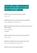 TRUCKING RODEO COMPREHENSIVE&NewLine;EXAMINATION TEST QUESTIONS AND&NewLine;SOLUTIONS FULLY VERIFIED