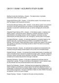 CM 3111 EXAM 1 ACCURATE STUDY GUIDE