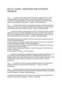 CM 3111 EXAM 1 QUESTIONS AND ACCURATE ANSWERS