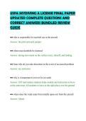 USPA SKYDIVING A LICENSE FINAL PAPER&NewLine;UPDATED COMPLETE QUESTIONS AND&NewLine;CORRECT ANSWERS BUNDLED REVIEW&NewLine;GUIDE&NewLine;