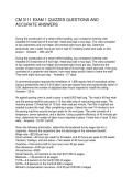 CM 3111 EXAM 1 QUIZZES QUESTIONS AND ACCURATE ANSWERS
