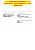 TICO Module &num;4 Exam Questions and&NewLine;Answers with Verified Solutions &vert; Latest&NewLine;Updated 2026