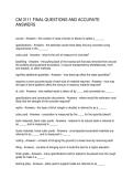 CM 3111 FINAL QUESTIONS AND ACCURATE ANSWERS