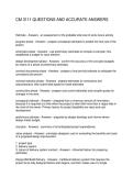 CM 3111 QUESTIONS AND ACCURATE ANSWERS