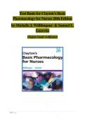 Test Bank For Clayton&rsquo;s Basic Pharmacology for Nurses 20th Edition by Michelle J&period; Willihnganz  & Samuel L&period;Gurevitz Chapter Guide 1-48&vert;Latest