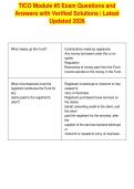 TICO Module &num;5 Exam Questions and&NewLine;Answers with Verified Solutions &vert; Latest&NewLine;Updated 2026
