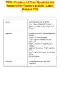 TICO - Chapters 1-6 Exam Questions and&NewLine;Answers with Verified Solutions &vert; Latest&NewLine;Updated 2026