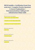 BICSI Installer 1 Certification Exam Prep &NewLine;2026&sol;2027 &vert; Complete Practice Questions &NewLine;& Answer Explanations &vert; &NewLine;Telecommunications Cabling & ICT &NewLine;Infrastructure Study Guide