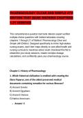 PHARMACOLOGY CLEAR AND SIMPLE 4TH &NewLine;EDITION TEST BANK WATKINS CHAPTERS &NewLine;1-21 VERIFIED 