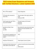 TICO review Exam Questions and Answers&NewLine;with Verified Solutions &vert; Latest Updated 2026