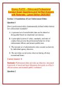 Glynco FLETC &ndash; Ethics and Professional Conduct Exam Questions and Verified Answers with Rationale &vert; Latest Edition 2026&sol;2027