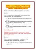 Glynco FLETC &ndash; Interview and Interrogation Exam Questions and Verified Answers with Rationale &vert; Latest Edition 2026&sol;2027