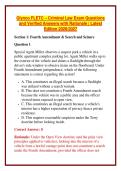 Glynco FLETC &ndash; Criminal Law Exam Questions and Verified Answers with Rationale &vert; Latest Edition 2026&sol;2027