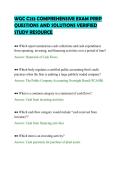 WGC C213 COMPREHENSIVE EXAM PREP&NewLine;QUESTIONS AND SOLUTIONS VERIFIED&NewLine;STUDY RESOURCE&NewLine;