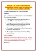 Glynco FLETC &ndash; Ethics and Professional Conduct Exam Questions and Verified Answers with Rationale &vert; Latest Edition 2026&sol;2027
