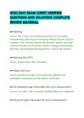 WGU D077 EXAM SCRIPT VERIFIED&NewLine;QUESTIONS AND SOLUTIONS COMPLETE&NewLine;REVIEW MATERIAL