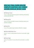 WGU D077 FINAL PAPER UPDATED&NewLine;COMPLETE QUESTIONS AND CORRECT&NewLine;ANSWERS BUNDLED REVIEW GUIDE&NewLine;