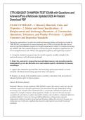 CTR 2026&sol;2027 CHAMPION TEST EXAM with Questions and &NewLine;Answers&sol;Plus a Rationale Updated 2026 A&plus;&sol;Instant &NewLine;Download PDF 