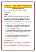 Glynco FLETC &ndash; Federal Law Enforcement Procedures Exam Questions and Verified Answers with Rationale &vert; Latest Edition 2026&sol;2027