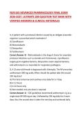 NUR 635 ADVANCED PHARMACOLOGY FINAL EXAM 2026-2027&colon; ULTIMATE 200-QUESTION TEST BANK WITH VERIFIED ANSWERS & CLINICAL RATIONALES