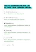 WGU D116 TEST PAPER QUESTIONS AND&NewLine;SOLUTIONS COMPLETE REVIEW MATERIAL&NewLine;