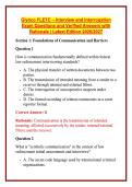 Glynco FLETC &ndash; Interview and Interrogation Exam Questions and Verified Answers with Rationale &vert; Latest Edition 2026&sol;2027