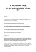 ATI RN LEADERSHIP EXAM PREP&NewLine;NGN-Style Questions with Detailed Rationales&NewLine;2026&rsquo;