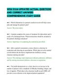 WGU D220 UPDATED ACTUAL QUESTIONS&NewLine;AND CORRECT ANSWERS&NewLine;COMPREHENSIVE STUDY GUIDE&NewLine;