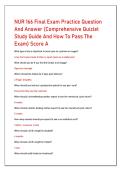 NUR 166 Final Exam Practice Question &NewLine;And Answer &lpar;Comprehensive Quizlet &NewLine;Study Guide And How To Pass The &NewLine;Exam&rpar; Score A 