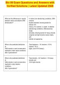 Bio 99 Exam Questions and Answers with&NewLine;Verified Solutions &vert; Latest Updated 2026
