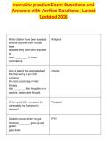 nuerobio practice Exam Questions and&NewLine;Answers with Verified Solutions &vert; Latest&NewLine;Updated 2026