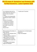 Bio 93 exam &num;1 Questions and Answers with&NewLine;Verified Solutions &vert; Latest Updated 2026