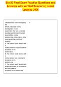 Bio 93 Final Exam Practice Questions and&NewLine;Answers with Verified Solutions &vert; Latest&NewLine;Updated 2026