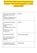 Bio 93 Final exam Review Questions and&NewLine;Answers with Verified Solutions &vert; Latest&NewLine;Updated 2026