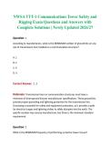 NWSA TTT-1 Communications Tower Safety and Rigging Exam Questions and Answers with Complete Solutions &vert; Newly Updated 2026&sol;27