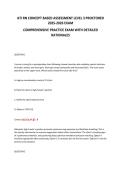 ATI RN CONCEPT BASED ASSESSMENT LEVEL 3 PROCTORED&NewLine;2025-2026 EXAM&NewLine;COMPREHENSIVE PRACTICE EXAM WITH DETAILED&NewLine;RATIONALES