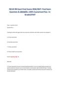NCLEX RN Exact Final Exams 2026&sol;2027&colon; Final Exam&NewLine;Questions & ANSWER-s 100&percnt; Guaranteed Pass A&plus;&NewLine;GradeLATEST