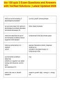 bio 120 quiz 2 Exam Questions and Answers&NewLine;with Verified Solutions &vert; Latest Updated 2026&NewLine;