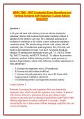 NBRC TMC - RRT Credential Exam Questions and Verified Answers with Rationale &vert; Latest Edition 2026&sol;2027 