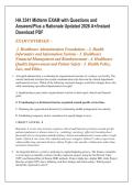 HA 3341 Midterm EXAM with Questions and &NewLine;Answers&sol;Plus a Rationale Updated 2026 A&plus;&sol;Instant &NewLine;Download PDF 