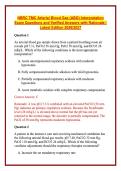 NBRC TMC Arterial Blood Gas &lpar;ABG&rpar; Interpretation Exam Questions and Verified Answers with Rationale &vert; Latest Edition 2026&sol;2027 