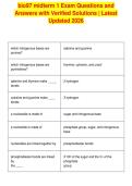 bio97 midterm 1 Exam Questions and&NewLine;Answers with Verified Solutions &vert; Latest&NewLine;Updated 2026