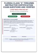 FLORIDA CLASS "K" FIREARMS INSTRUCTOR CERTIFICATION EXAM &vert; 230 Latest Questions with Verified Answers & Detailed Rationales &vert; Complete Practice Guide