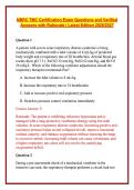 NBRC TMC Certification Exam Questions and Verified Answers with Rationale &vert; Latest Edition 2026&sol;2027 